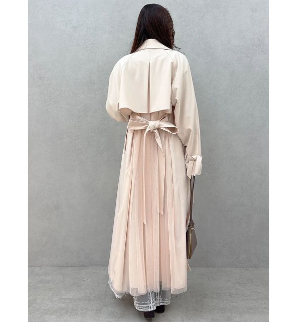 MERCURYDUO「バックチュールトレンチコート」|トレンチコート|