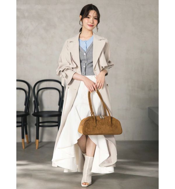 MERCURYDUO「バックチュールトレンチコート」|トレンチコート|ベージュ