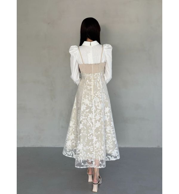 MERCURYDUO「アシメビスチェドッキングパワショルシャツワンピース」|ワンピース|