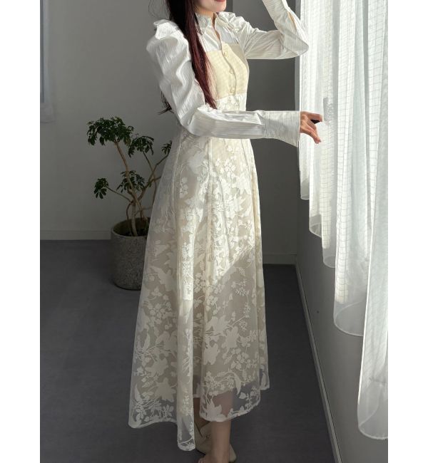 MERCURYDUO「アシメビスチェドッキングパワショルシャツワンピース」|ワンピース|