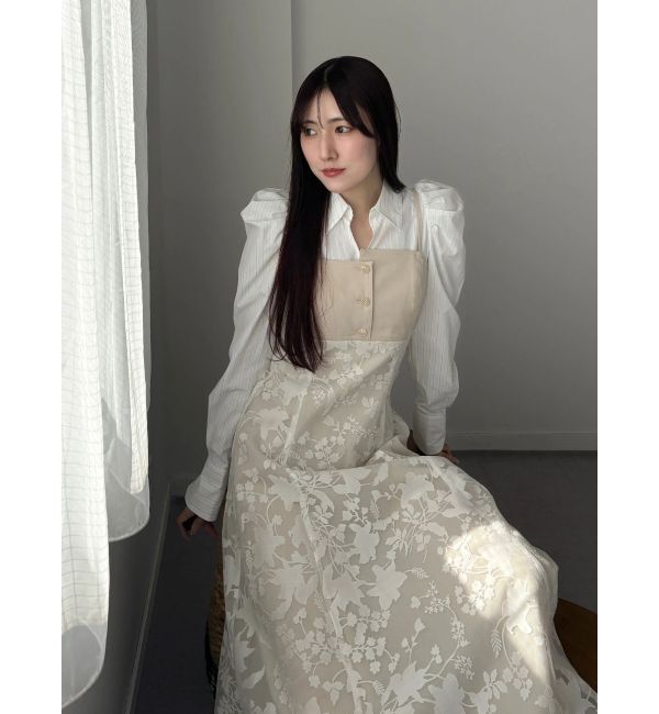 MERCURYDUO「アシメビスチェドッキングパワショルシャツワンピース」|ワンピース|