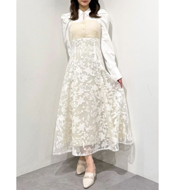 MERCURYDUO「アシメビスチェドッキングパワショルシャツワンピース」|ワンピース|