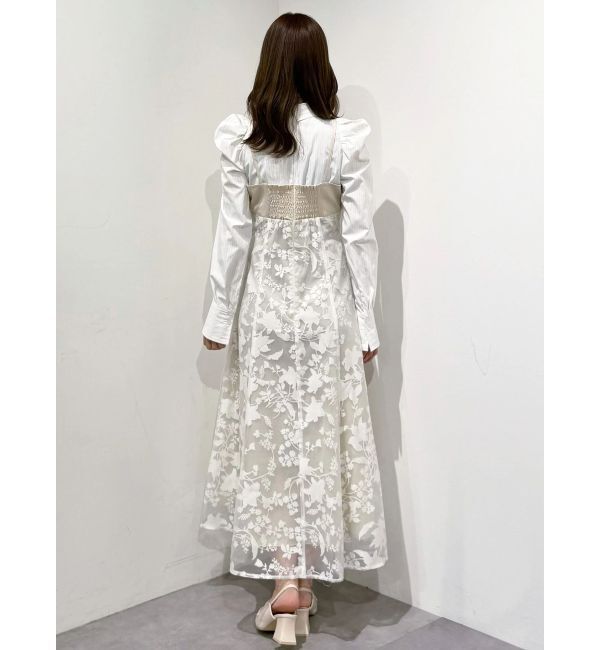 MERCURYDUO「アシメビスチェドッキングパワショルシャツワンピース」|ワンピース|