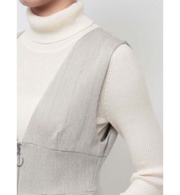 LAGUNAMOON「ヘリンボーンツイードジャンパースカート」|ワンピース|