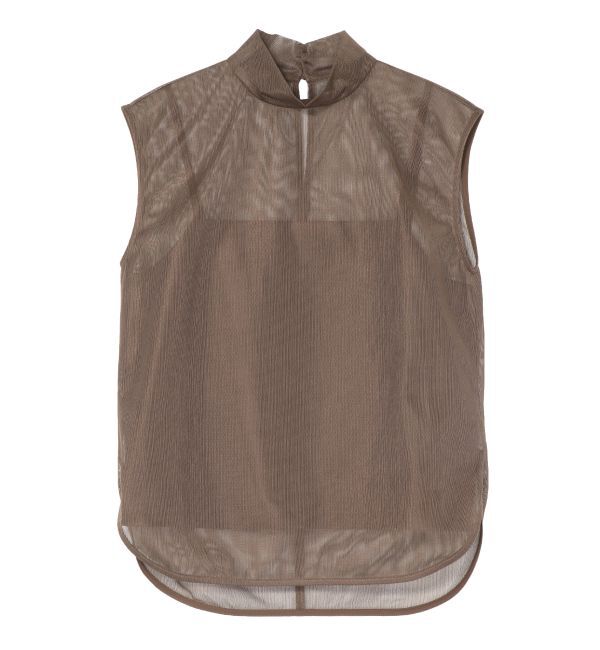 LAGUNAMOON「メッシュノースリーブプルオーバー」|Tシャツ・カットソー|ブラウン