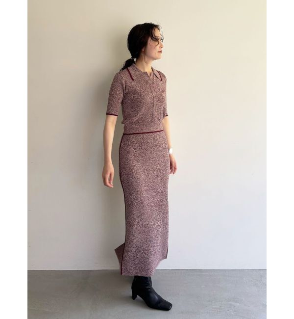 LAGUNAMOON「【追加生産】ポロニットプル&times;スカートセットアップ」|ワンピース|