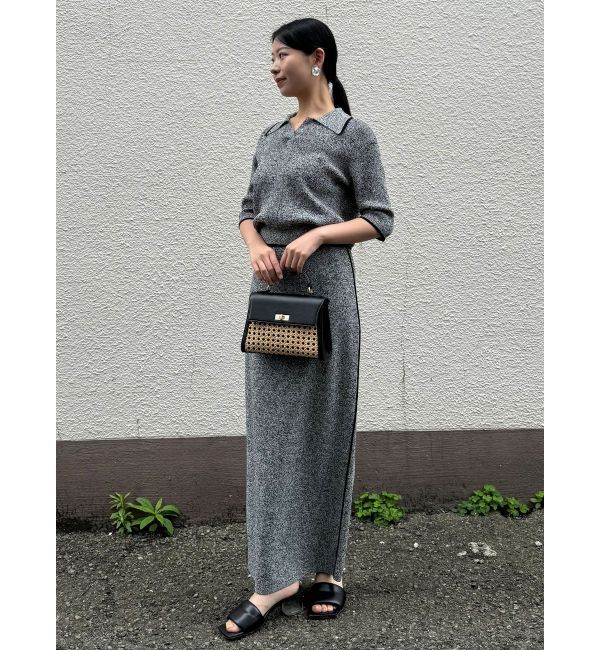 LAGUNAMOON「【追加生産】ポロニットプル&times;スカートセットアップ」|ワンピース|