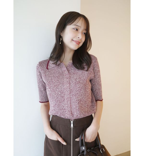 LAGUNAMOON「【追加生産】ポロニットプル&times;スカートセットアップ」|ワンピース|