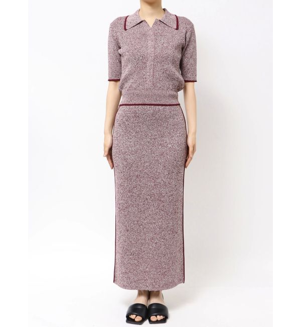 LAGUNAMOON「【追加生産】ポロニットプル&times;スカートセットアップ」|ワンピース|