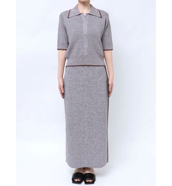 LAGUNAMOON「【追加生産】ポロニットプル&times;スカートセットアップ」|ワンピース|