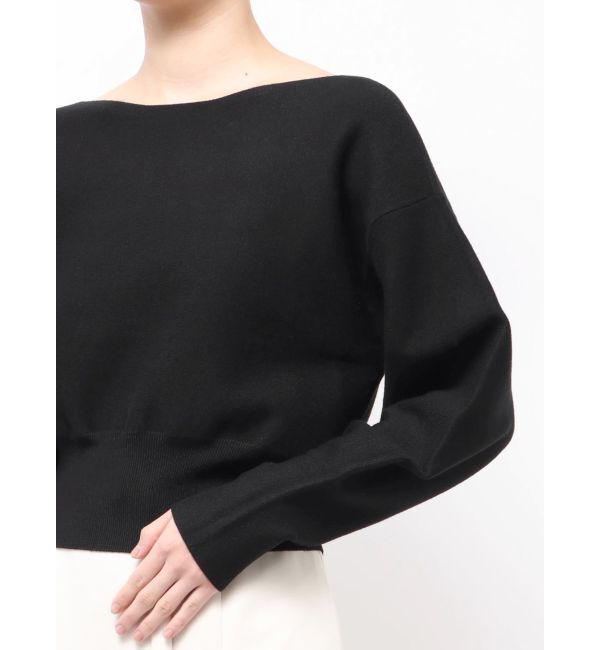 LAGUNAMOON「ウエストリブボートネックニット」|ニット・セーター|