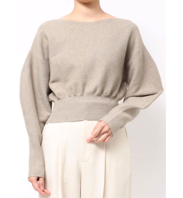 LAGUNAMOON「ウエストリブボートネックニット」|ニット・セーター|