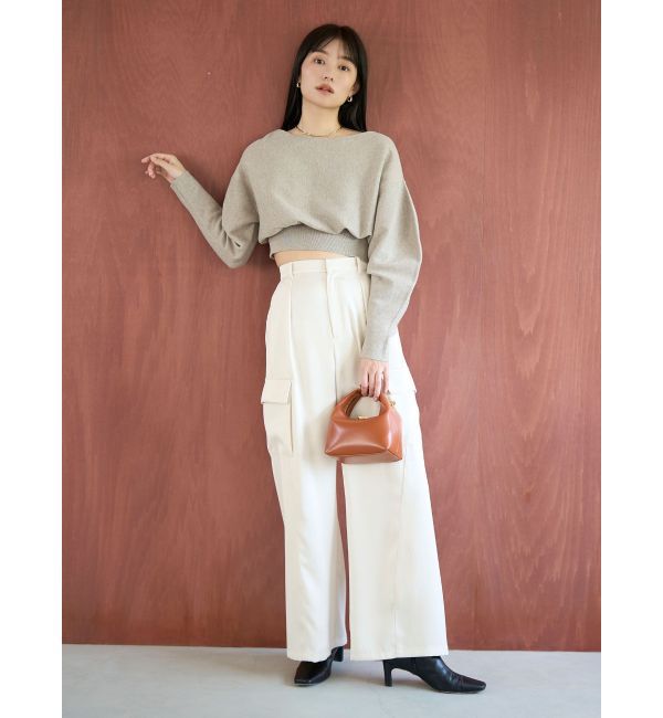 LAGUNAMOON「ウエストリブボートネックニット」|ニット・セーター|