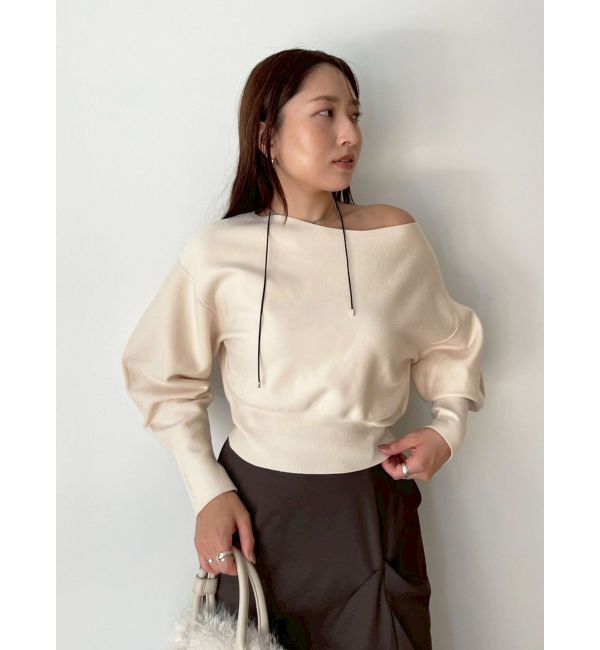 LAGUNAMOON「ウエストリブボートネックニット」|ニット・セーター|