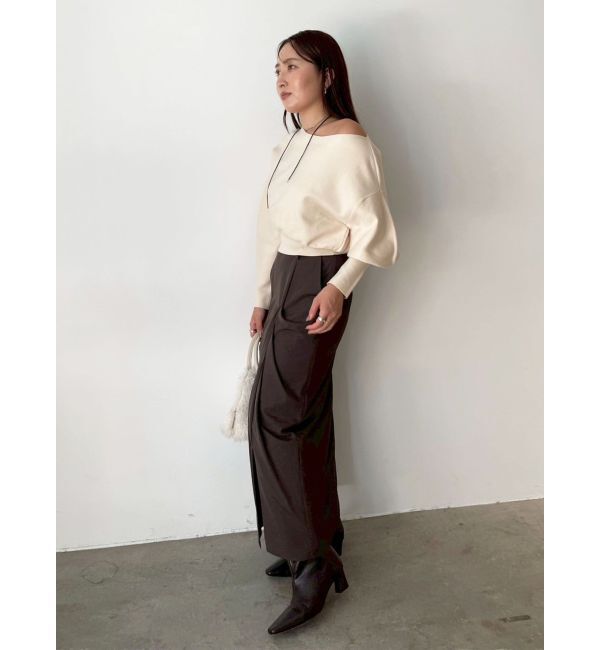 LAGUNAMOON「ウエストリブボートネックニット」|ニット・セーター|