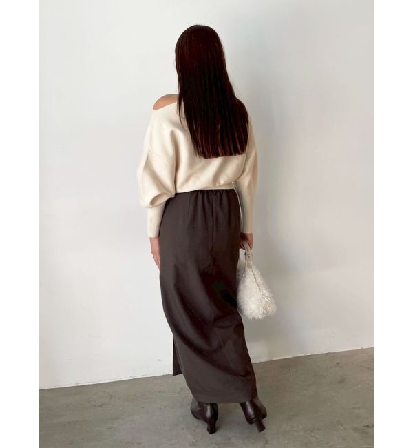 LAGUNAMOON「ウエストリブボートネックニット」|ニット・セーター|