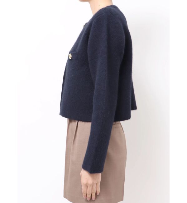 LAGUNAMOON「CHNラクーンニットジャケット」|ノーカラージャケット|