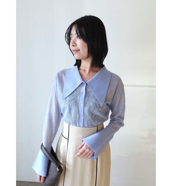 LAGUNAMOON「シアージャガードカーデニットプルオーバー」|ニット・セーター|