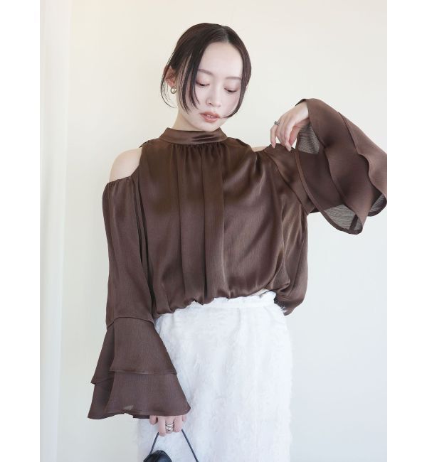 LAGUNAMOON「オープンショルダーボリュームブラウス」|シャツ・ブラウス|
