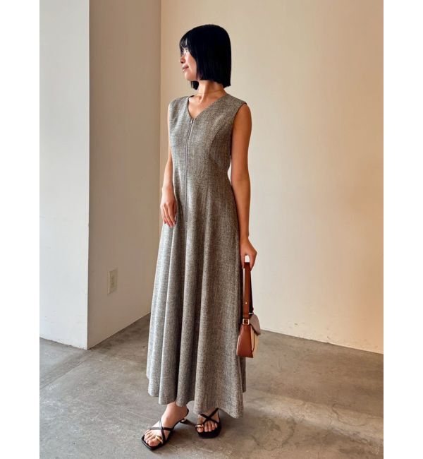 LAGUNAMOON「フロントZIPミックスカラーワンピース」|ワンピース|