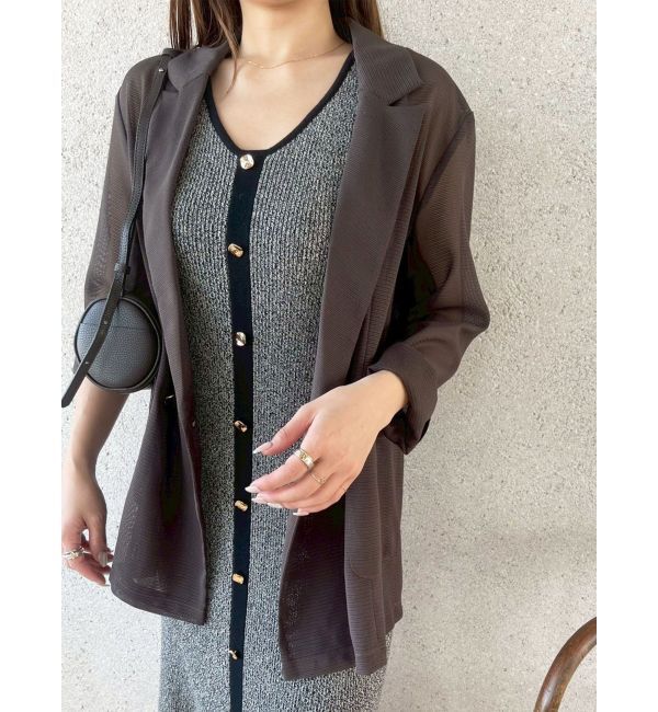 LAGUNAMOON「フロントボタンランジニットワンピース」|ワンピース|