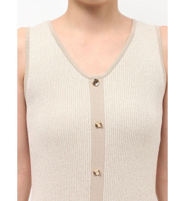 LAGUNAMOON「フロントボタンランジニットワンピース」|ワンピース|