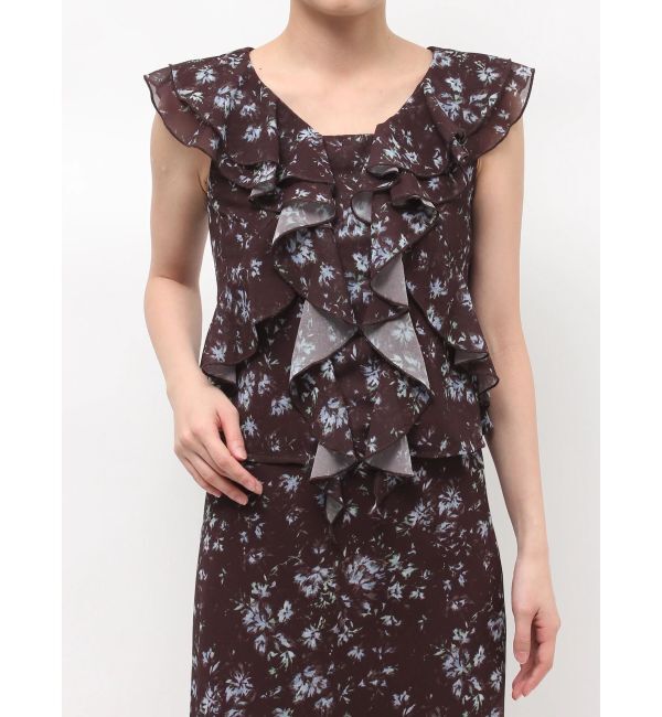 LAGUNAMOON「フロラルラッフルブラウス」|シャツ・ブラウス|