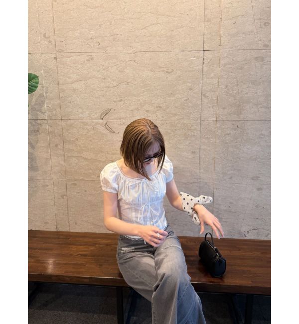 LAGUNAMOON「トリミングレースデザインブラウス」|シャツ・ブラウス|