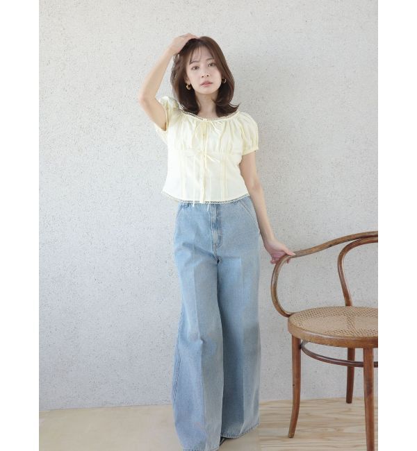 LAGUNAMOON「トリミングレースデザインブラウス」|シャツ・ブラウス|