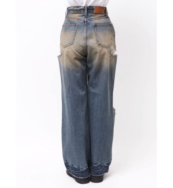 EVRIS「カットアウトワイドデニムパンツ」|デニム|