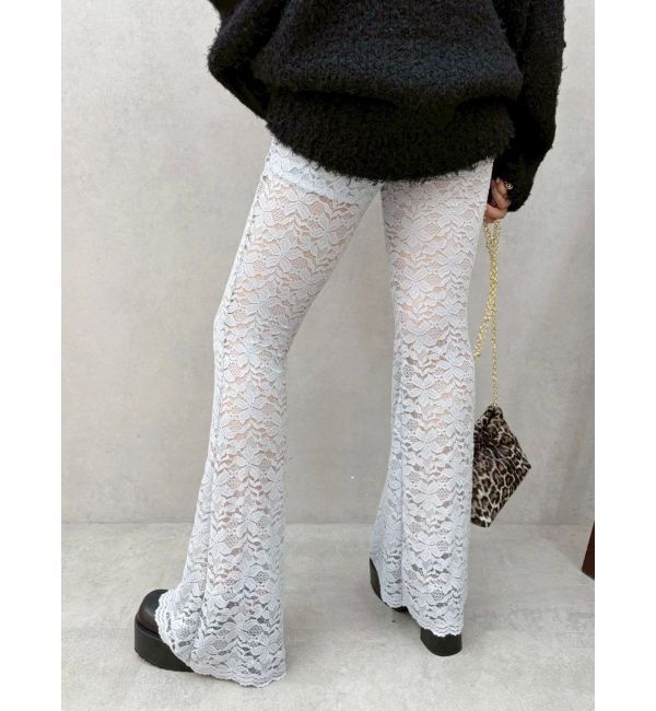 EVRIS「レースフレアパンツ」|その他|ブルー