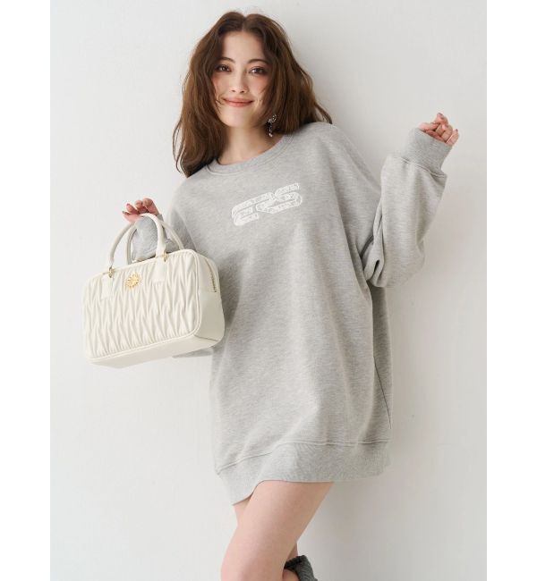 EVRIS「レースEmbroideryスウェットトップス」|スウェット・ジャージ|