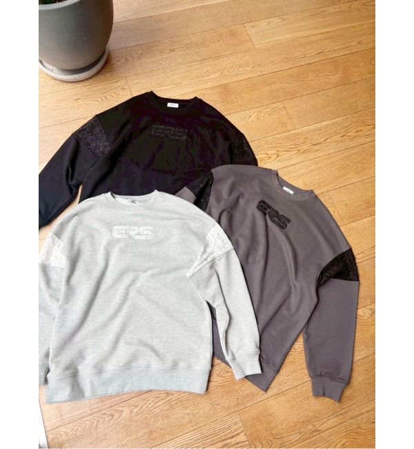 EVRIS「レースEmbroideryスウェットトップス」|スウェット・ジャージ|