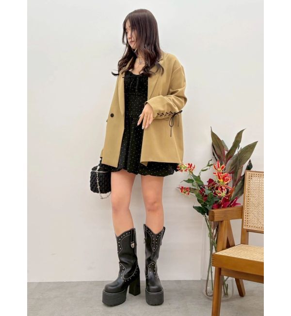 EVRIS「レースアップテーラードジャケット【セットアップ着用可能】」|テーラードジャケット|