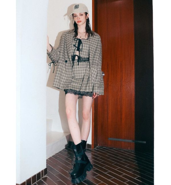 EVRIS「レースアップテーラードジャケット【セットアップ着用可能】」|テーラードジャケット|