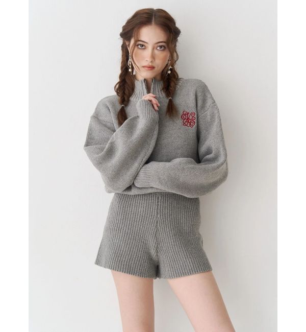 EVRIS「ワンポイントロゴニットロンパース」|オールインワン|