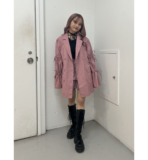 jouetie「リボンスリーブジャケットミニワンピース【セットアップ対応】」|ワンピース|