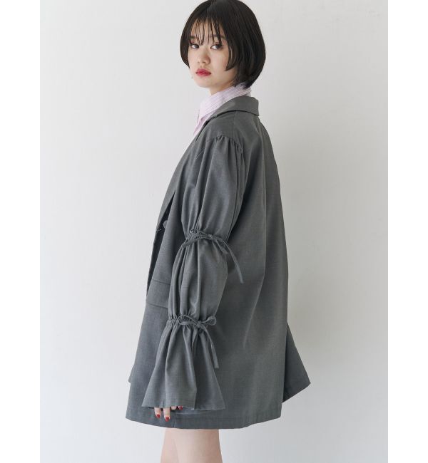 jouetie「リボンスリーブジャケットミニワンピース【セットアップ対応】」|ワンピース|