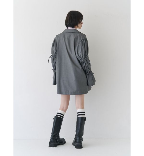 jouetie「リボンスリーブジャケットミニワンピース【セットアップ対応】」|ワンピース|