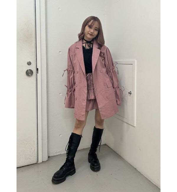 jouetie「リボンスリーブジャケットミニワンピース【セットアップ対応】」|ワンピース|