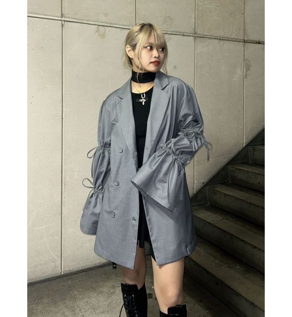 jouetie「リボンスリーブジャケットミニワンピース【セットアップ対応】」|ワンピース|