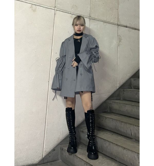 jouetie「リボンスリーブジャケットミニワンピース【セットアップ対応】」|ワンピース|