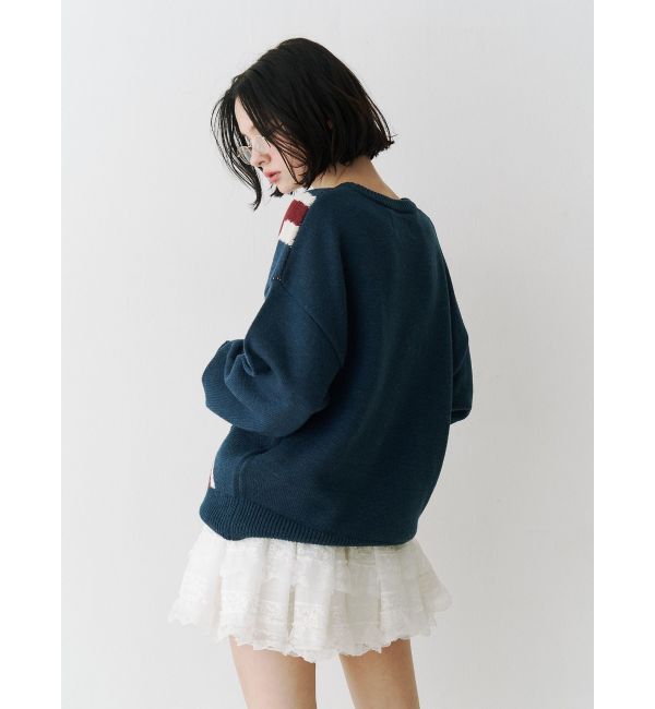 jouetie「UnionJackジャガードルーズニット」|ニット・セーター|