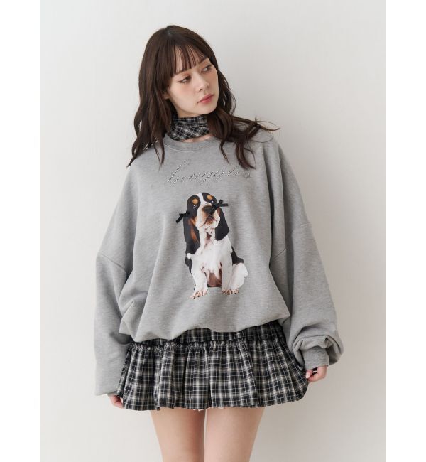 jouetie「DOGプリントプルオーバー」|スウェット・ジャージ|