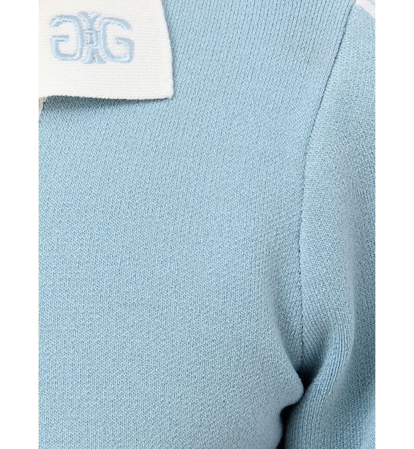 GYDA「ラインスリーブポロニットワンピース」|ワンピース|