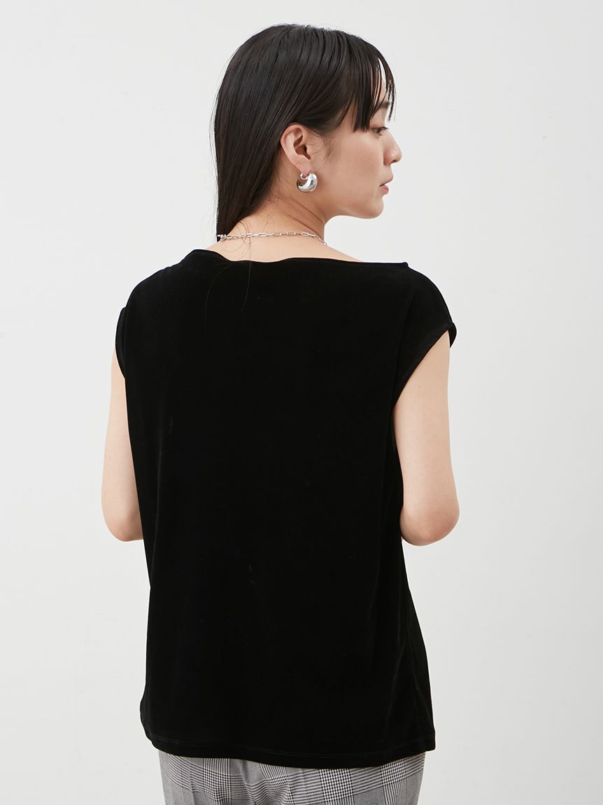 Mila Owen「ボートネックフロッキーベロアプルオーバー」|Tシャツ・カットソー|