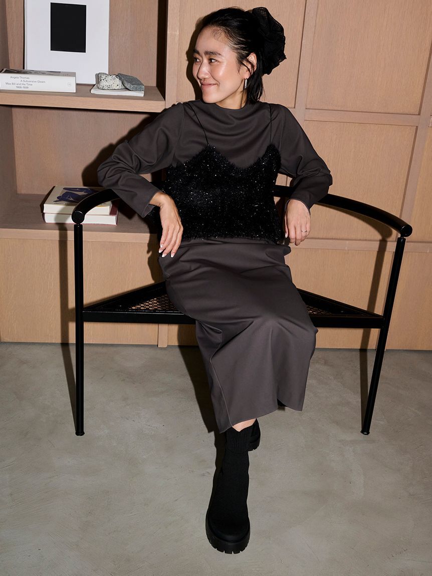 emmi atelier「eco ニットブーツ」|ロングブーツ|