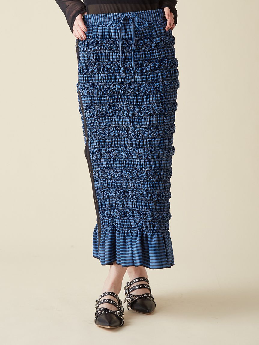 FURFUR「サイドラインシャーリングスカート」|スカート|