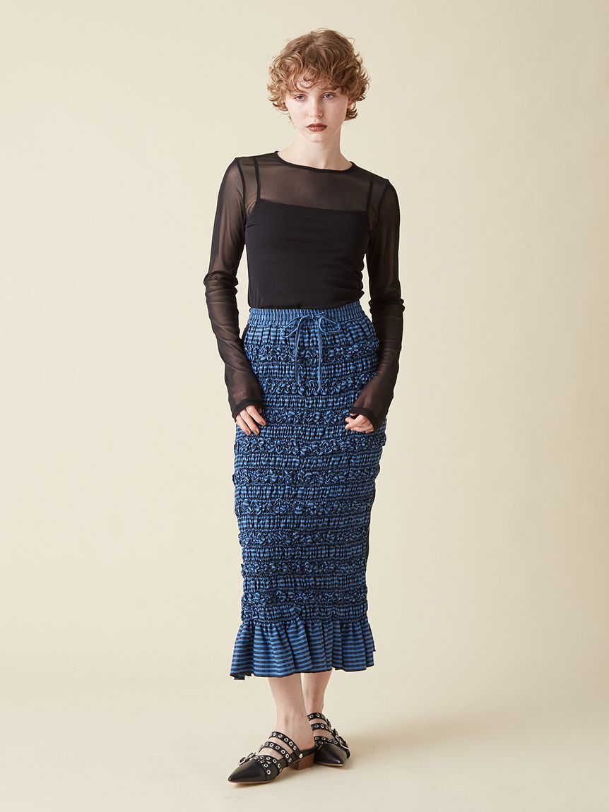 FURFUR「サイドラインシャーリングスカート」|スカート|