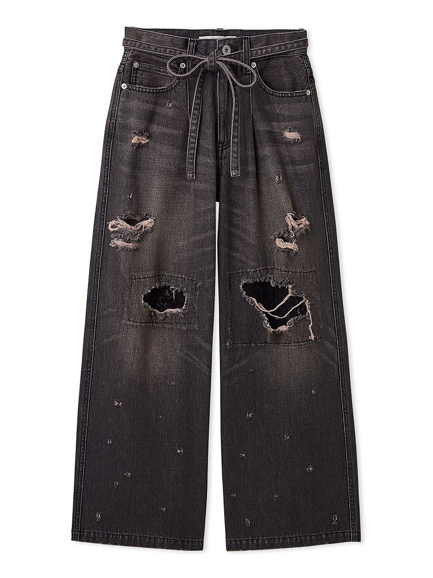 FURFUR「【新色追加】レースクラッシュデニムパンツ」|デニム|